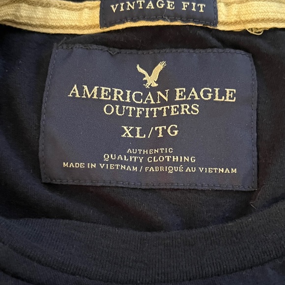 American Eagle Outfitters Crew Neck Long Sleeve Navy Blue Sweater. - Picture 4 of 10